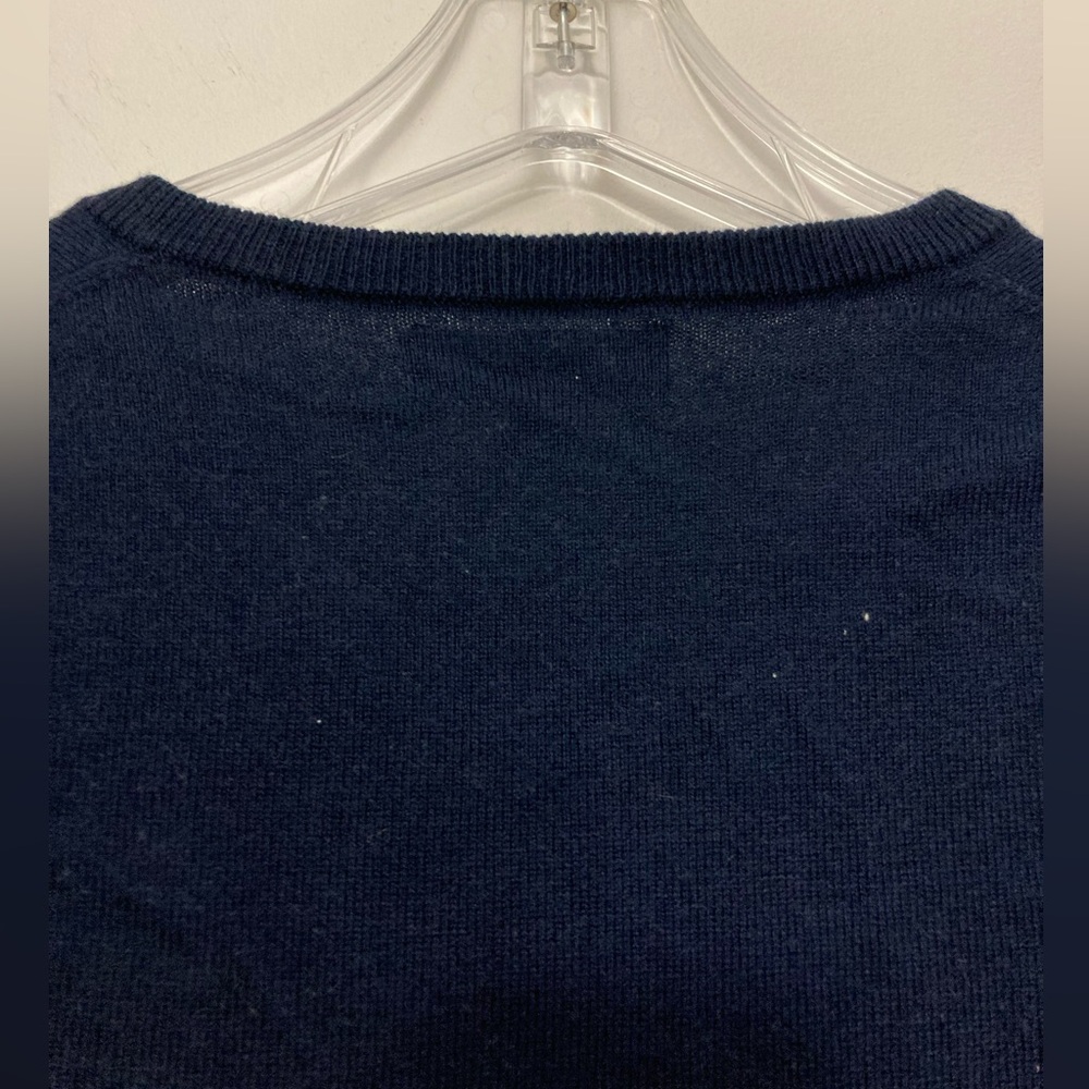 J. Crew Mercantile Men's Wool Cotton Blend Sweater Navy Size Medium - Picture 6 of 6